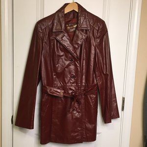 Vintage Etienne Aigner Vintage Leather Trench